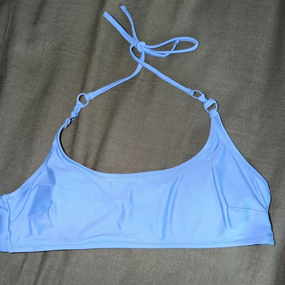 aerie Light Blue Halter Bikini Top